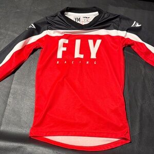 FLY Racing Kids' Red & Black Long-Sleeve Jersey